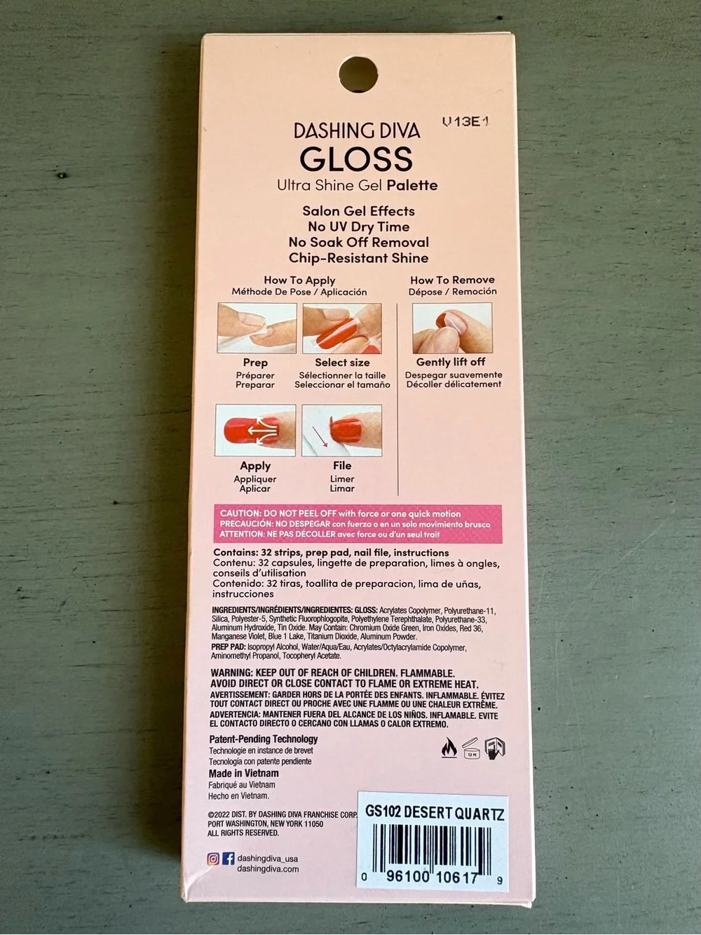 Dashing Diva Gloss Gel Nail Strips Multiple Pack - Desert Quartz, Strawberry NEW